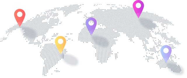 Map of the server locations used to deliver the service